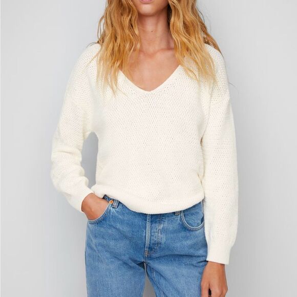 Women's Cream Sweater - Picture 1 of 8